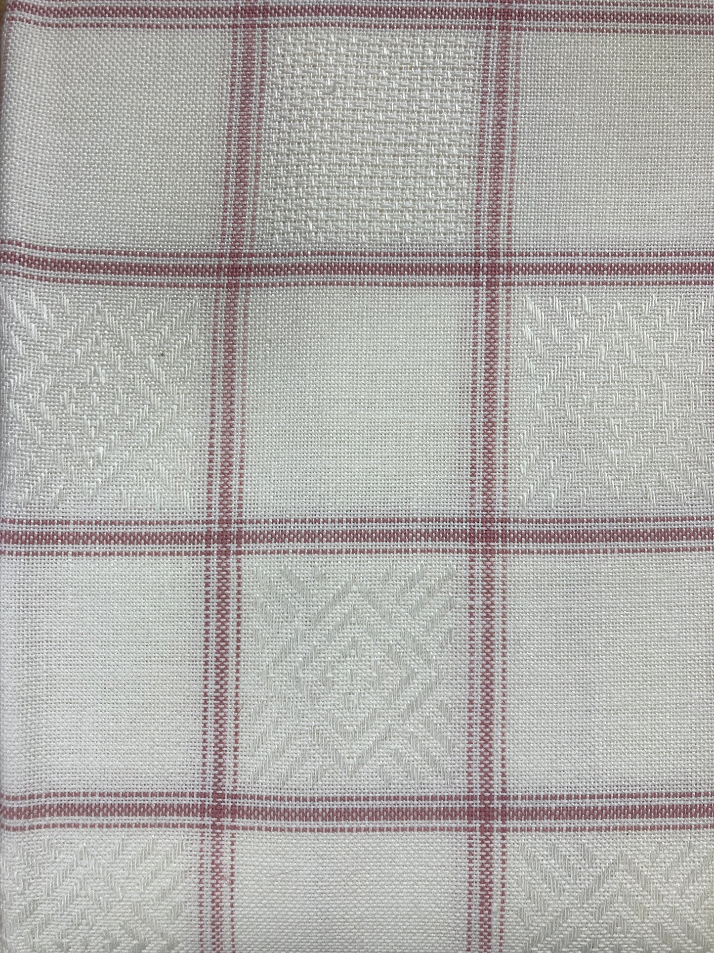 Checked fabric with Aida style squares (Zweigart)