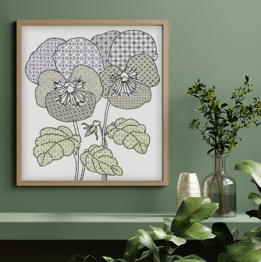 Blackwork Flower Designs (Counted Stitching) by Eleanor Friston from Bothy Threads