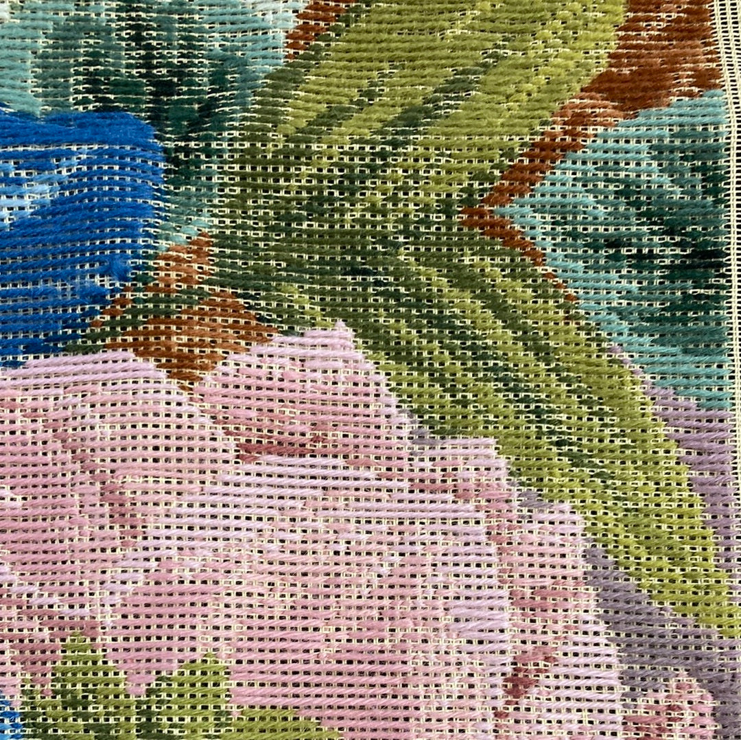 H4200TT Pink & Blue Flowers : Martin Winkler Tramme tapestry canvas