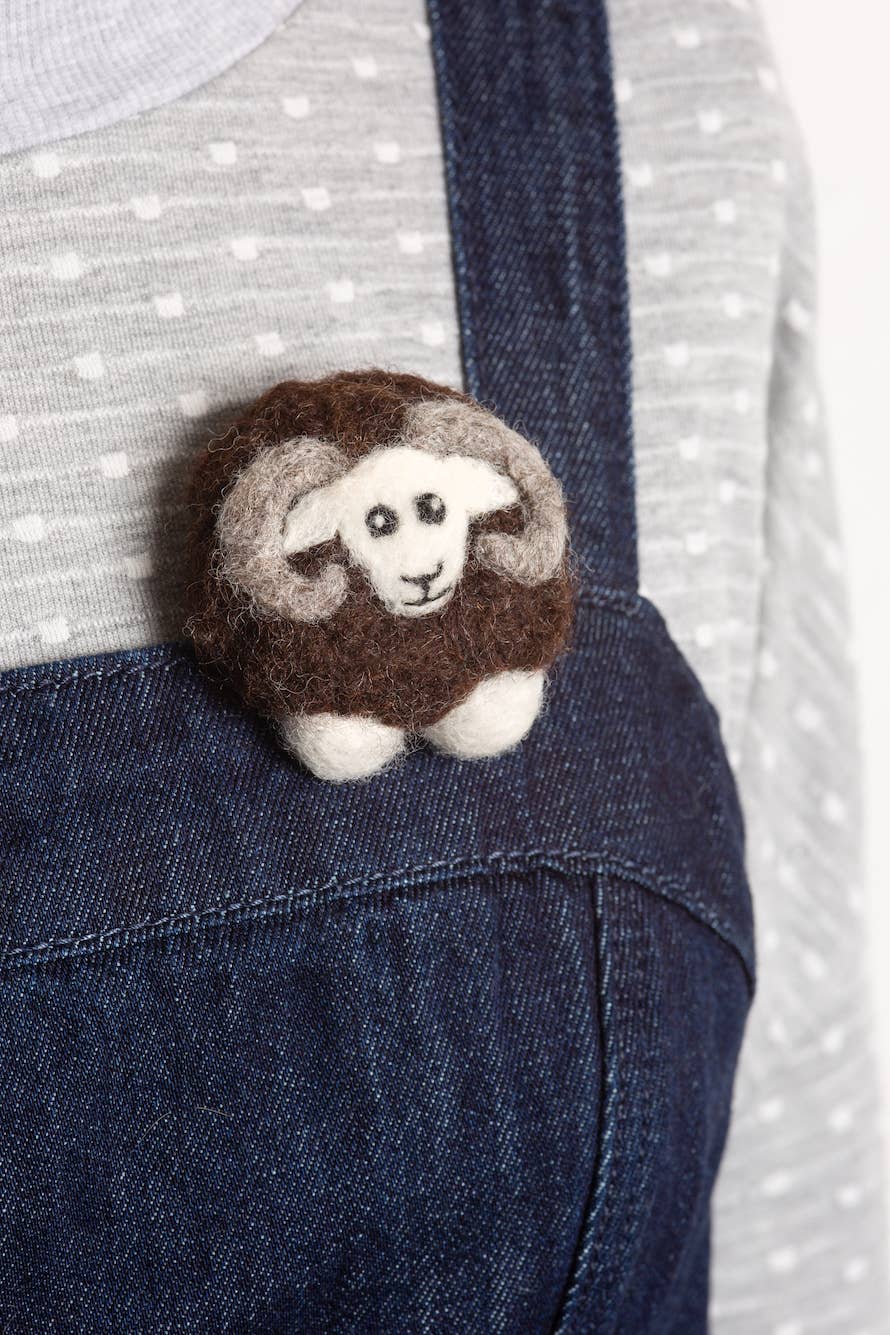 Black Sheep Brooch Felting Kit
