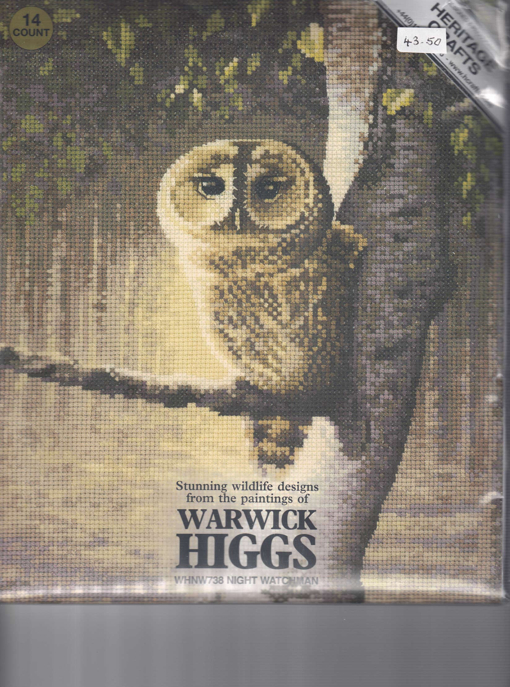 Wildlife Designs Cross Stitch Kits by Warwick Higgs (Heritage Stitchcraft)