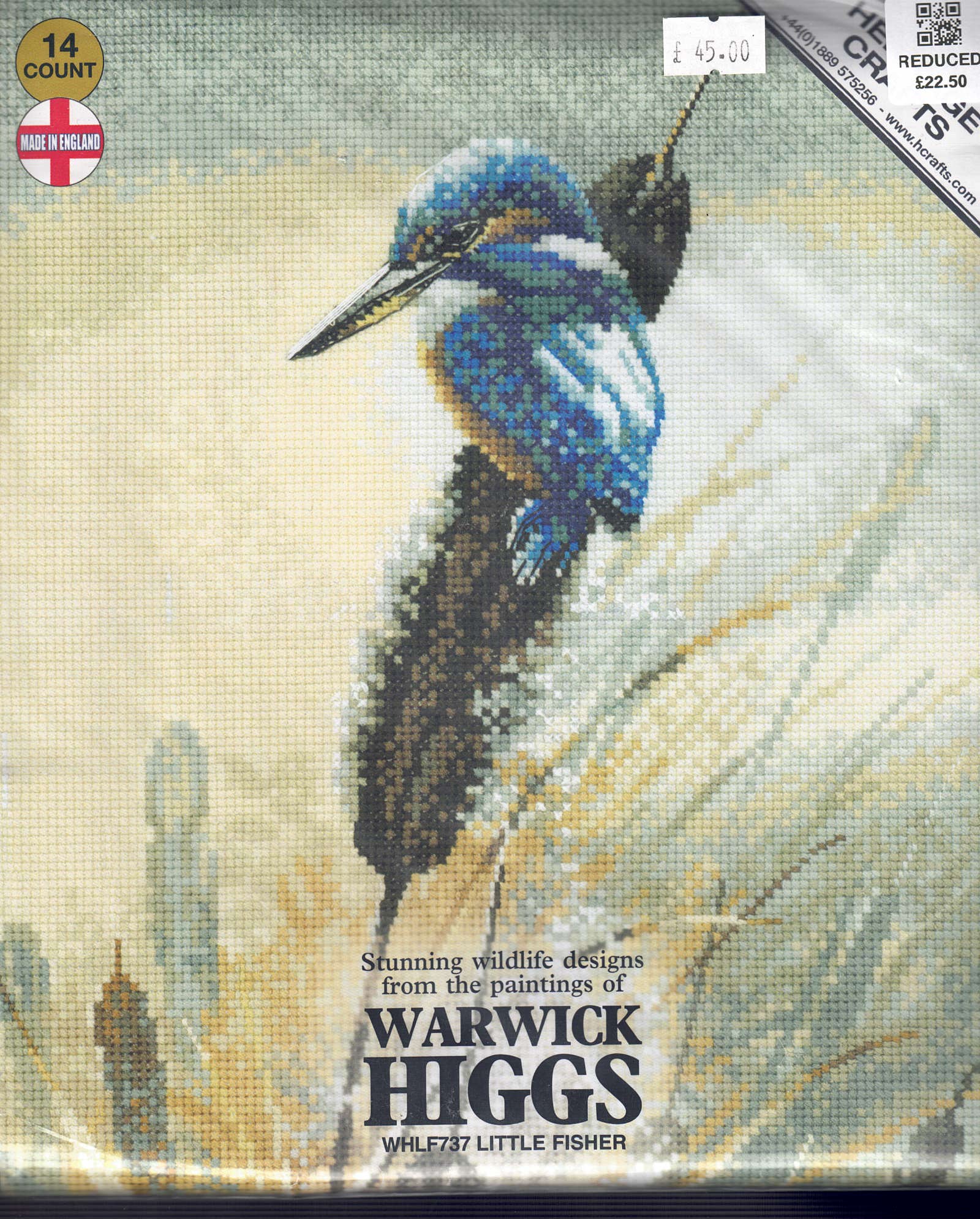Wildlife Designs Cross Stitch Kits by Warwick Higgs (Heritage Stitchcraft)