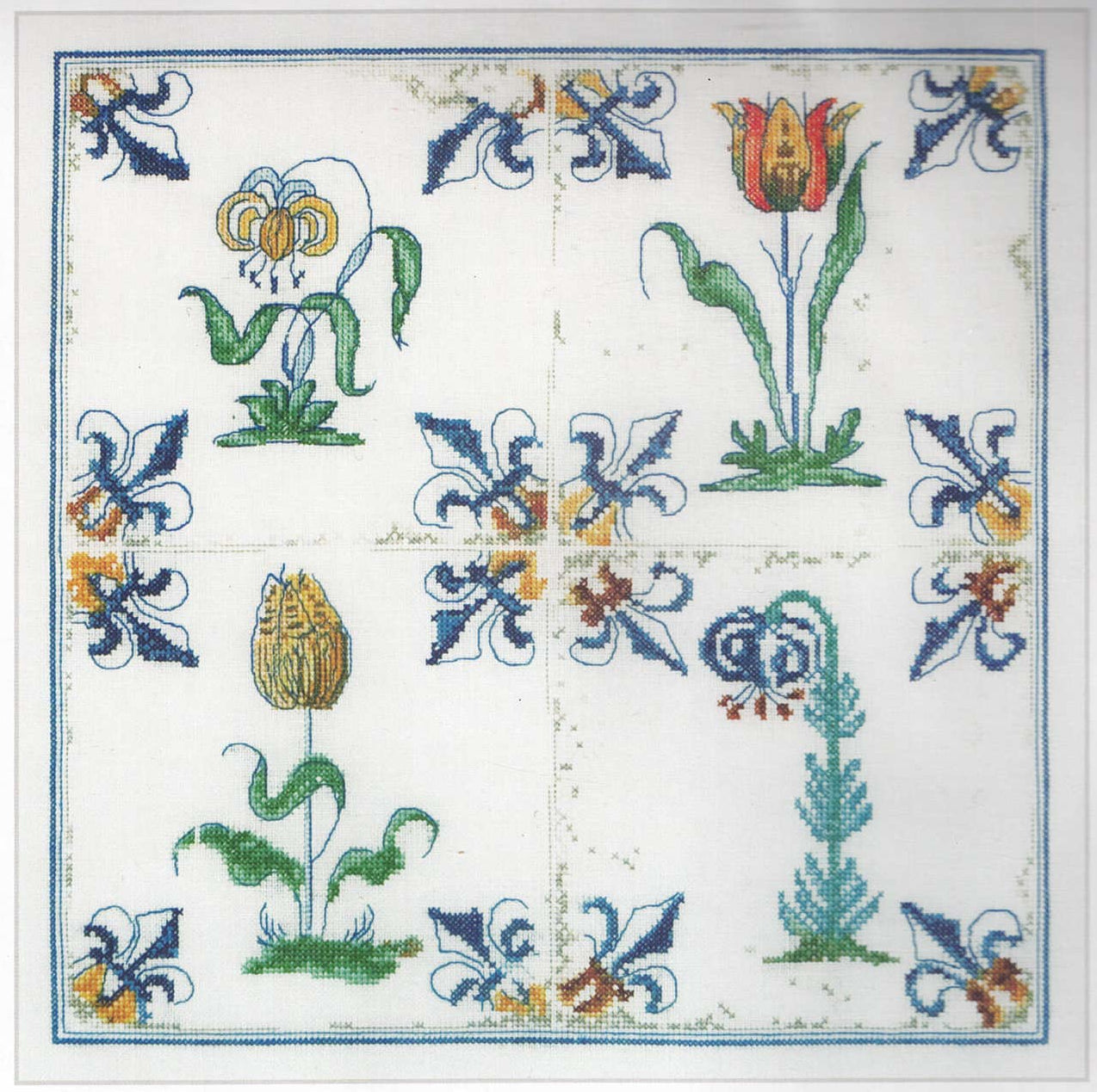 Antique Tiles in 18ct Aida / evenweave from Thea Gouveneur