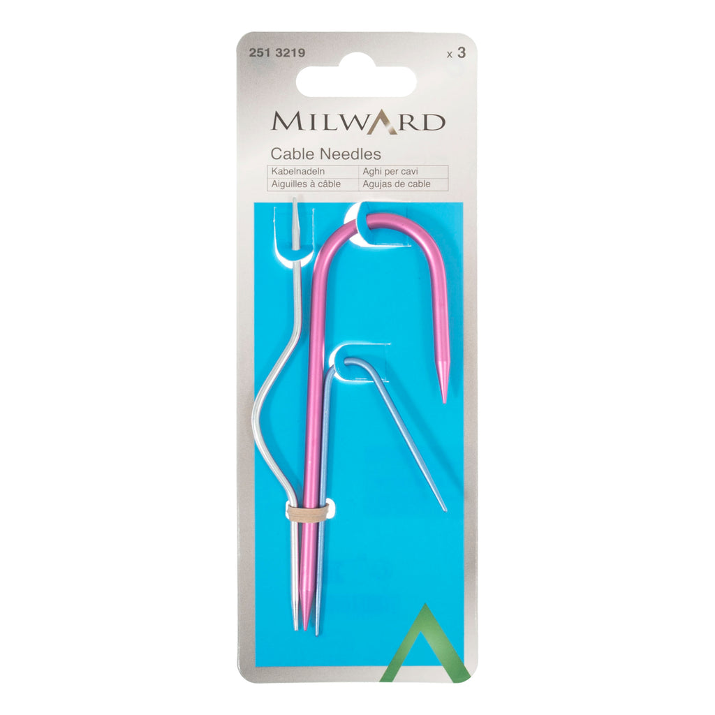 Cable Needles: Aluminium: 3 Sizes: 3 Pieces by Milward