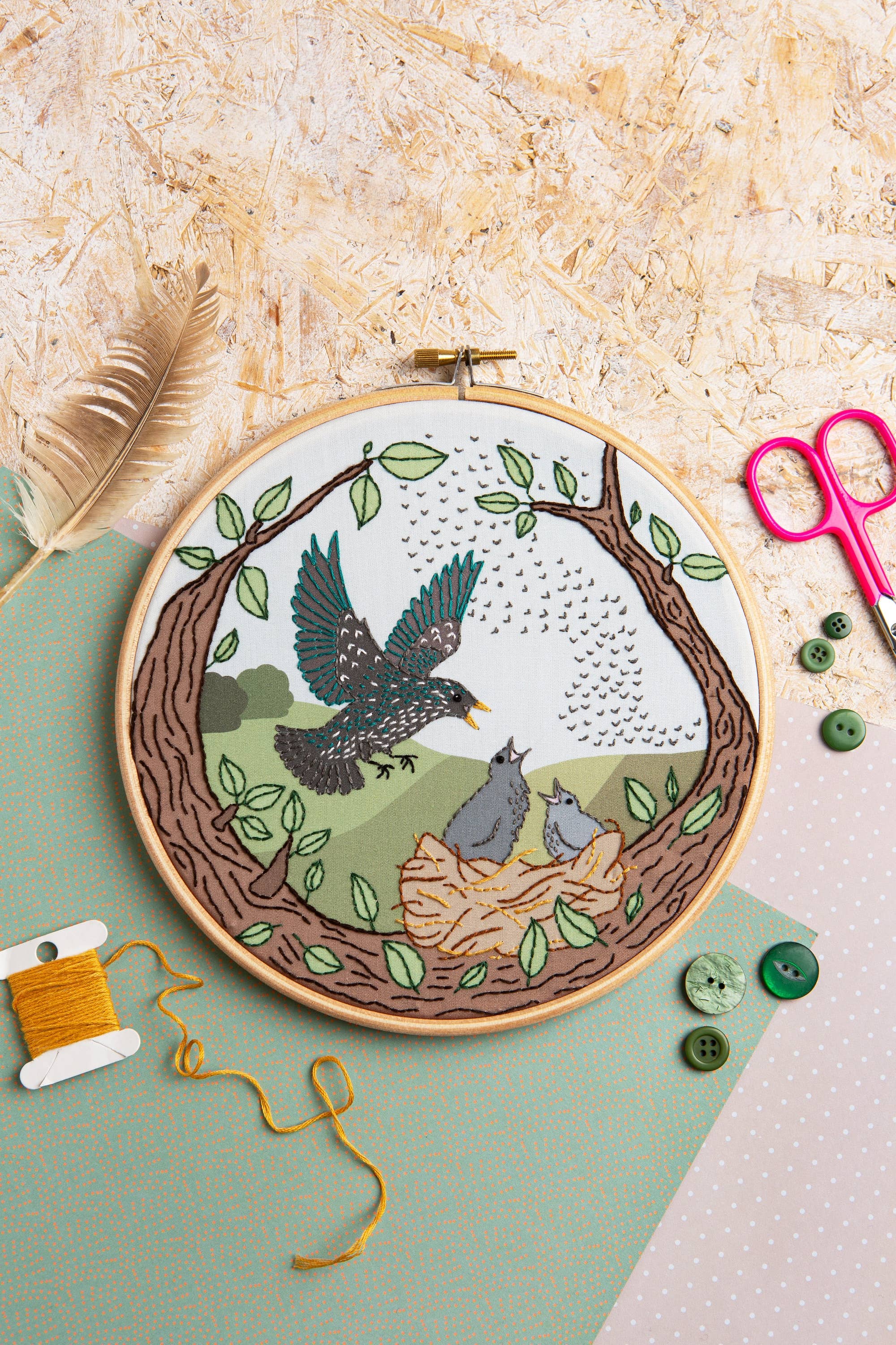 Starling Song Embroidery Kit | Complete Craft Kit
