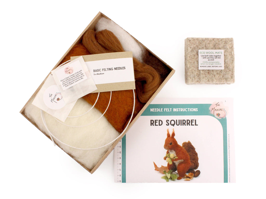 Red Squirrel Small Needle Felt Kit