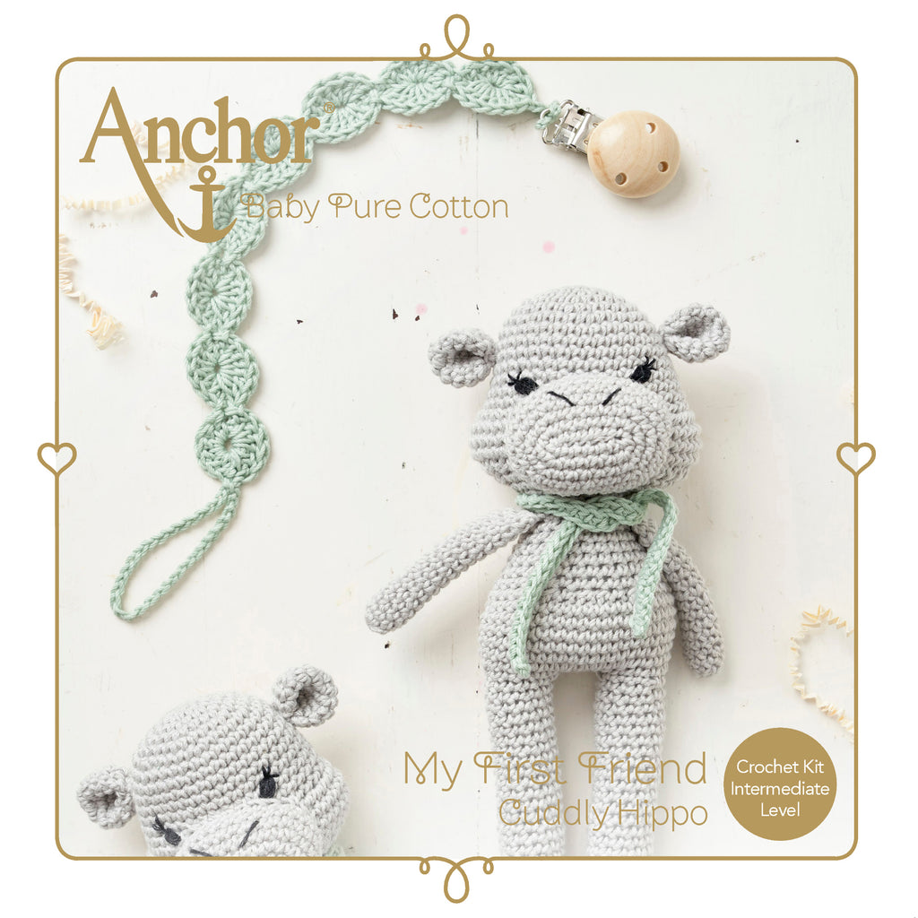 Crochet Kit: Baby Pure Cotton: Amigurumi Rabbit / Sheep / Hippo by Anchor