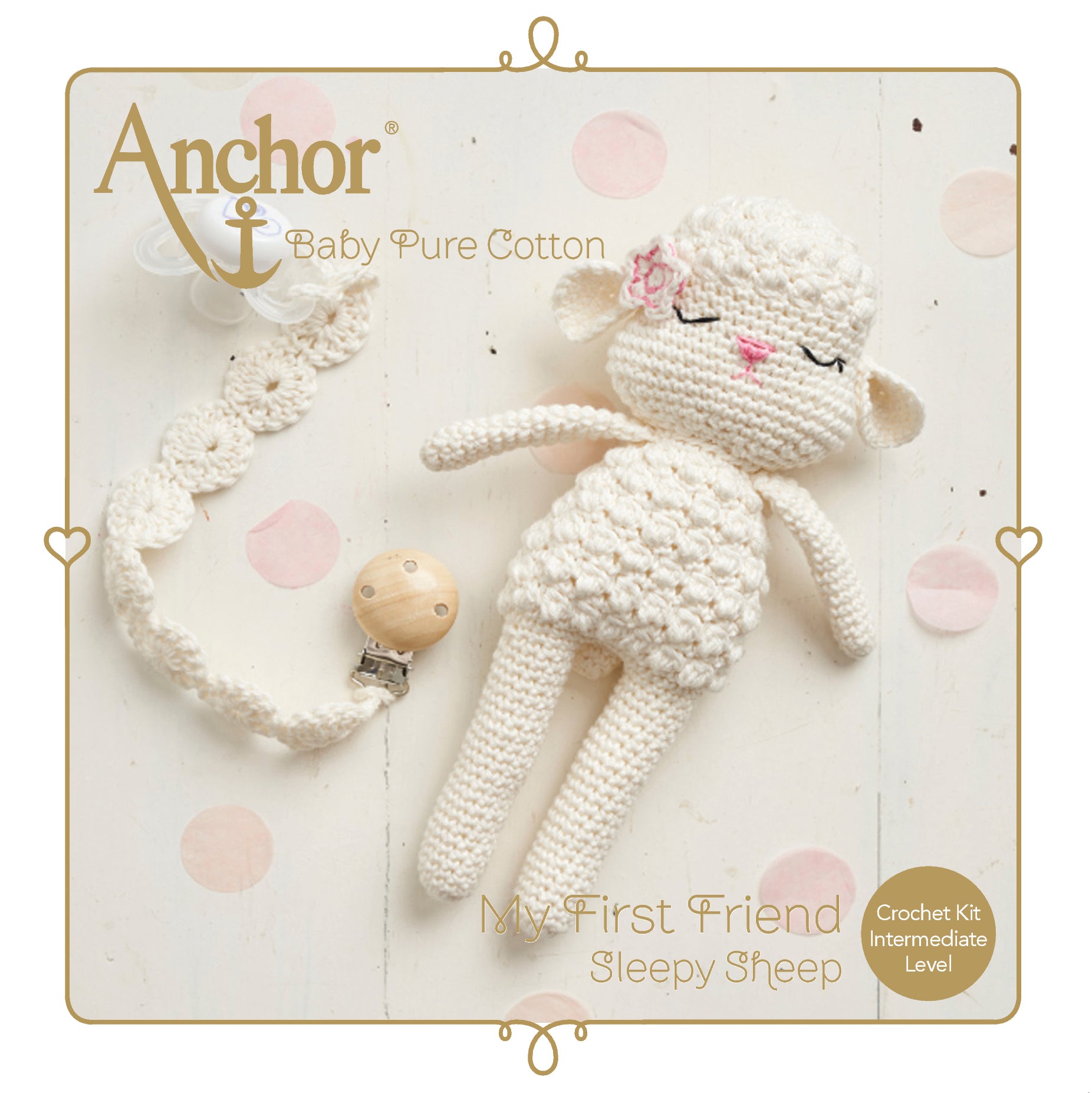 Crochet Kit: Baby Pure Cotton: Amigurumi Rabbit / Sheep / Hippo by Anchor