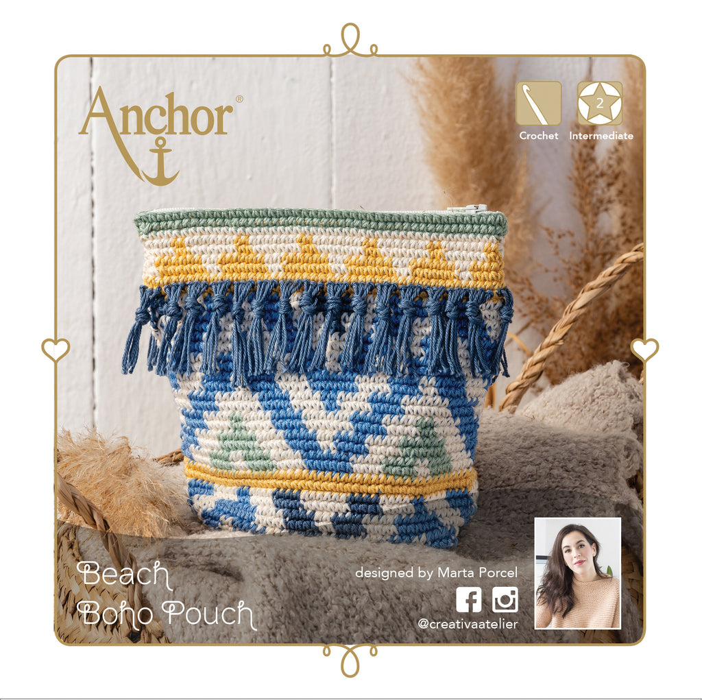 Crochet Kit: Boho Pouch by Anchor