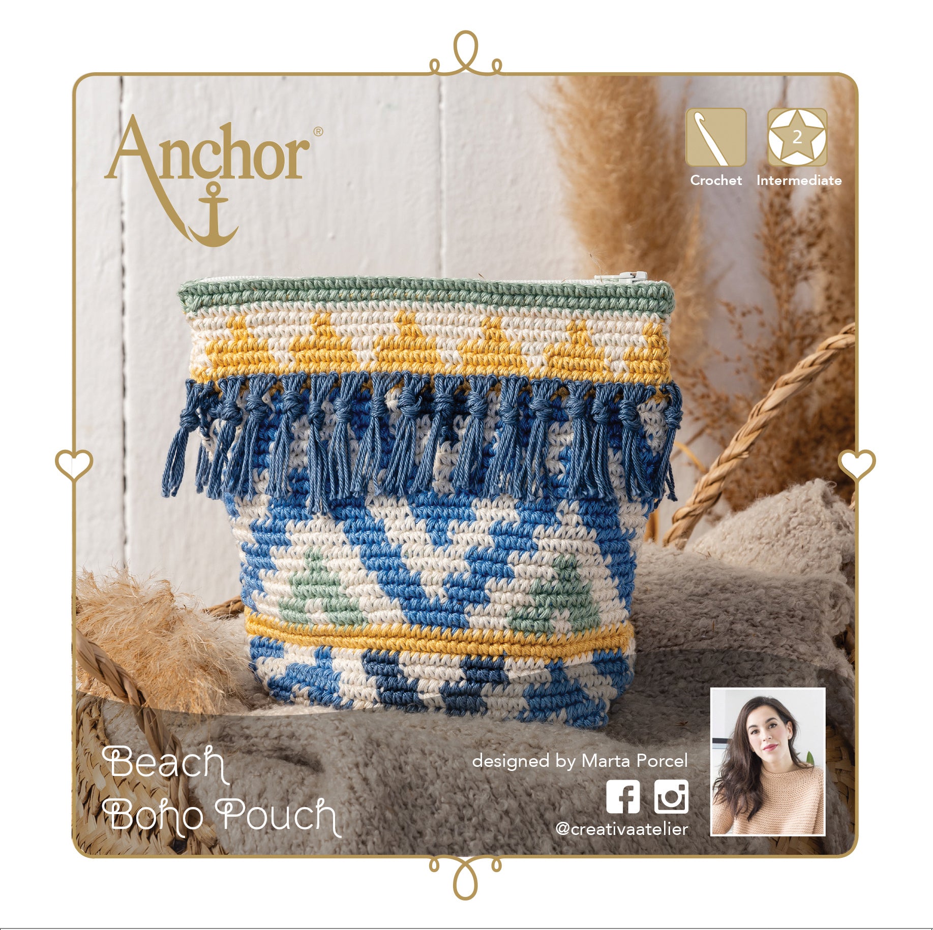 Crochet Kit: Boho Pouch by Anchor
