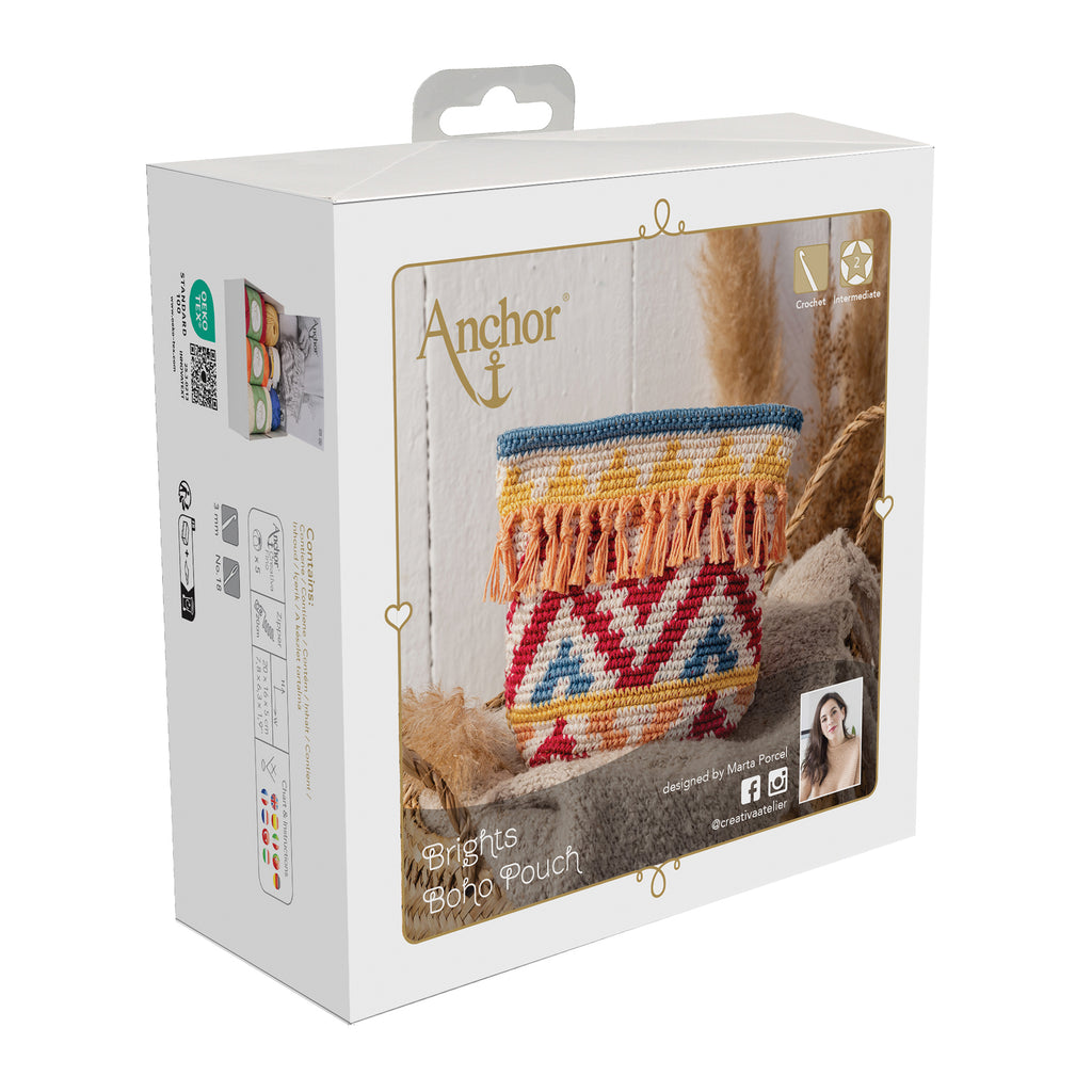 Crochet Kit: Boho Pouch by Anchor