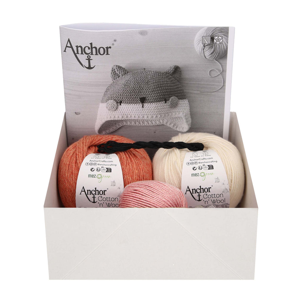Crochet Kit: Beanie Hat: Fox / Bunny / Polar Bear by Anchor