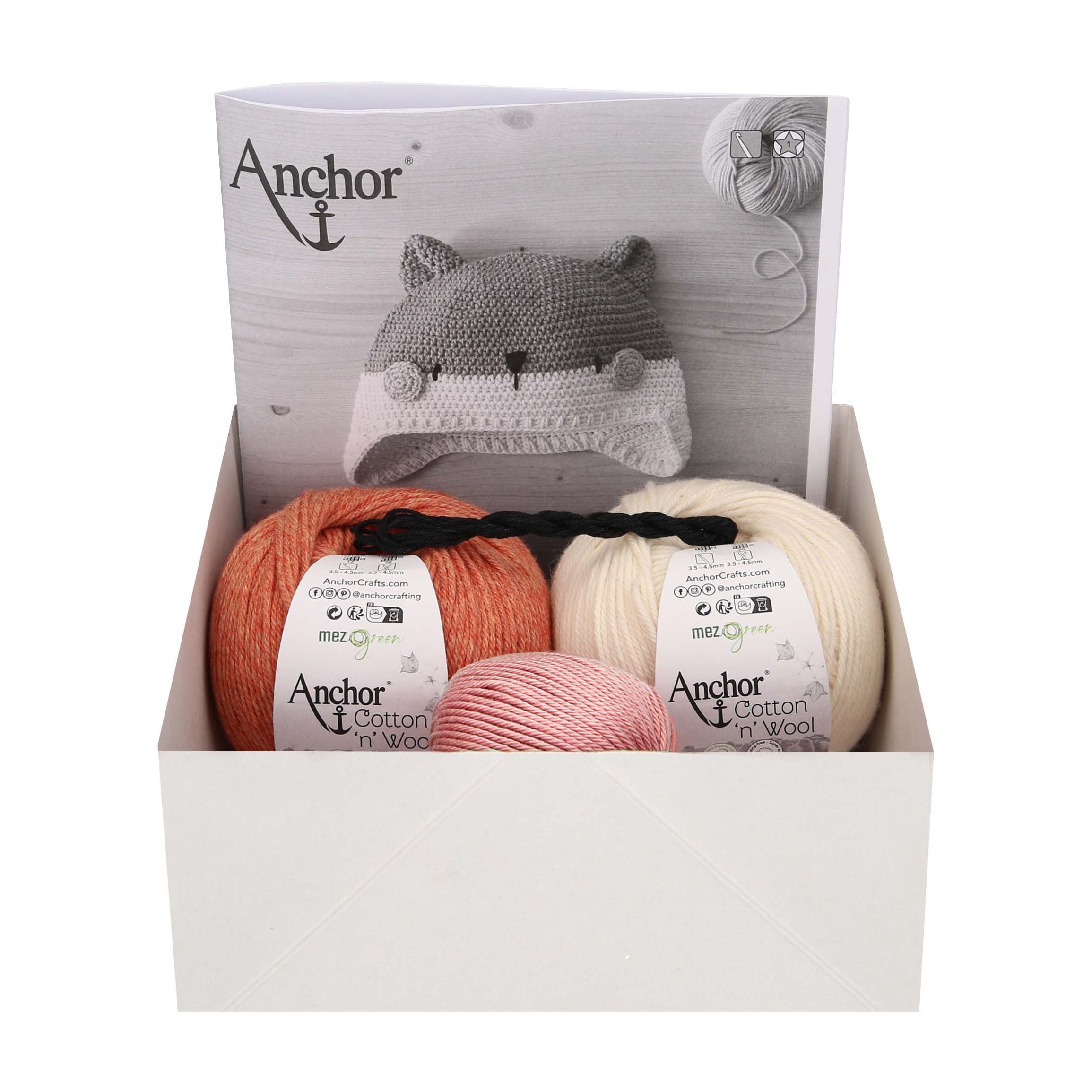 Crochet Kit: Beanie Hat: Fox / Bunny / Polar Bear by Anchor