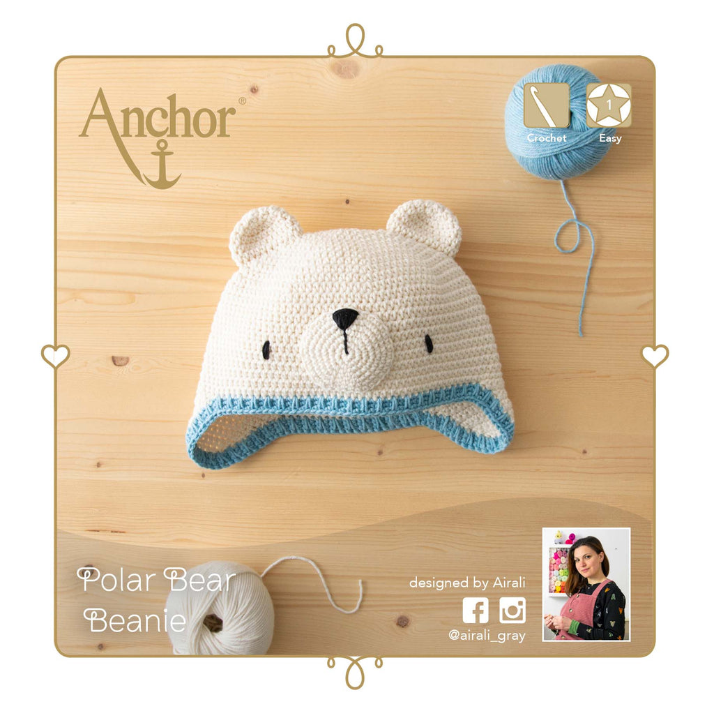 Crochet Kit: Beanie Hat: Fox / Bunny / Polar Bear by Anchor