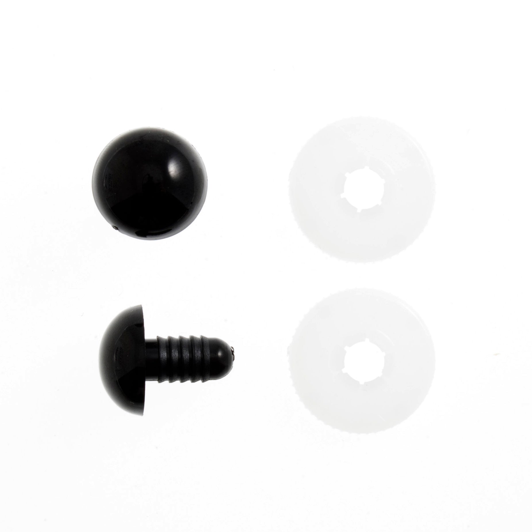 Toy Safety Eyes - Solid Black - Various sizes