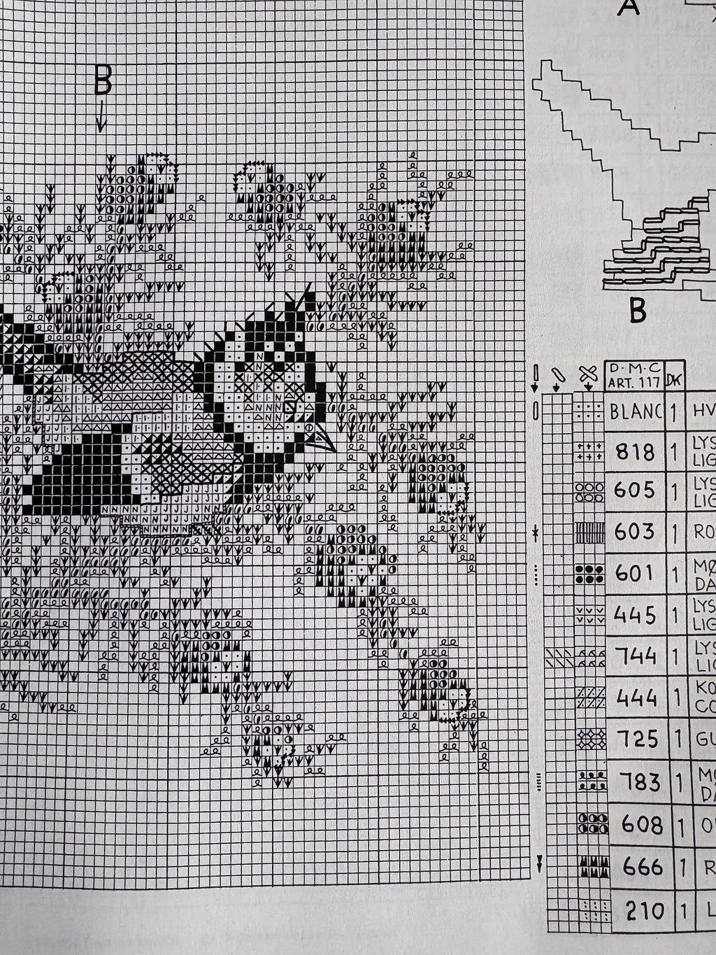 Calendar Wall Hanging - Cross Stitch (Klokkestreng)
