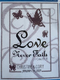 Love Never Fails Wedding Sampler from Janlynn