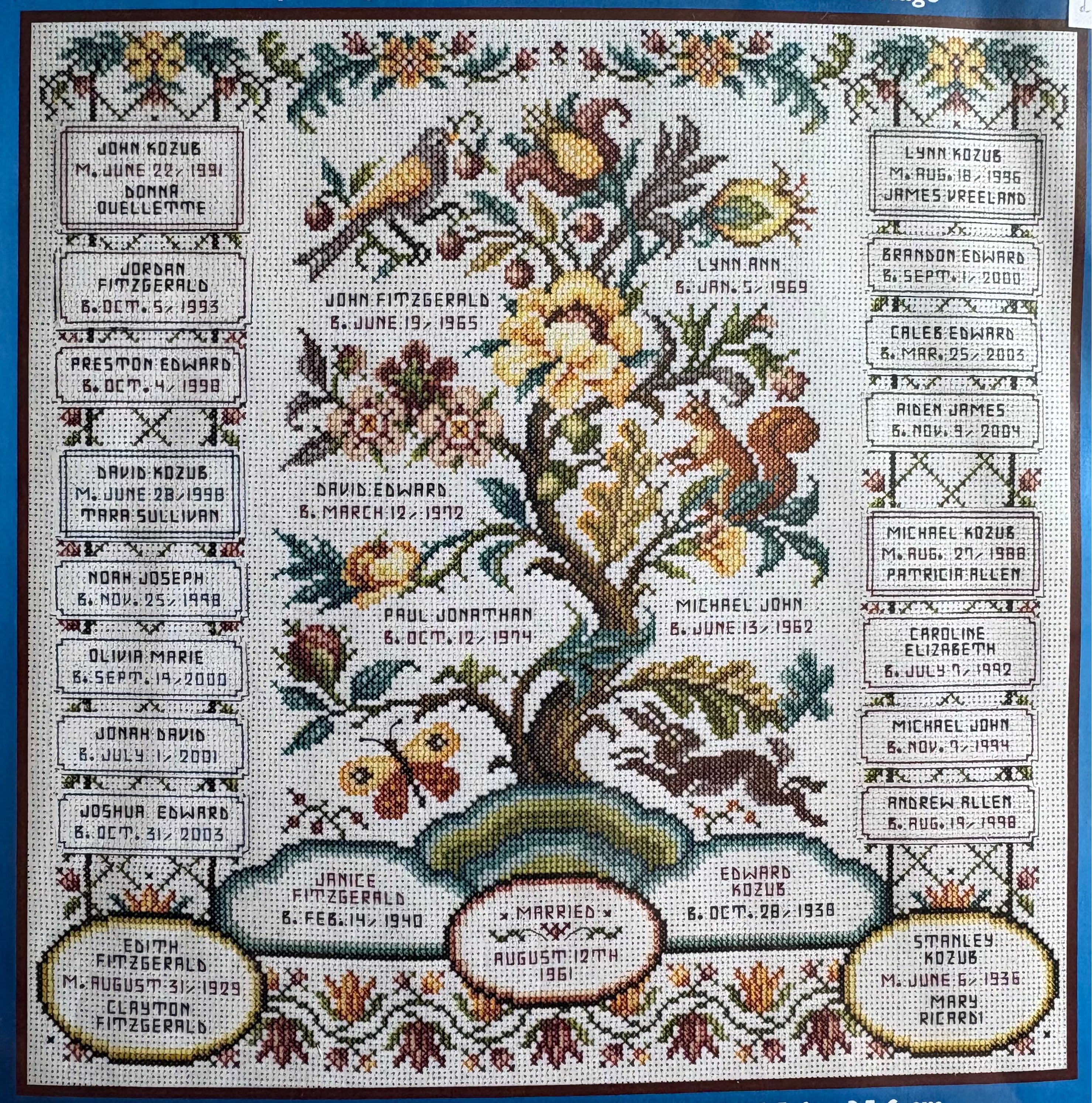 Family Registry (Tree) Sampler from Janlynn
