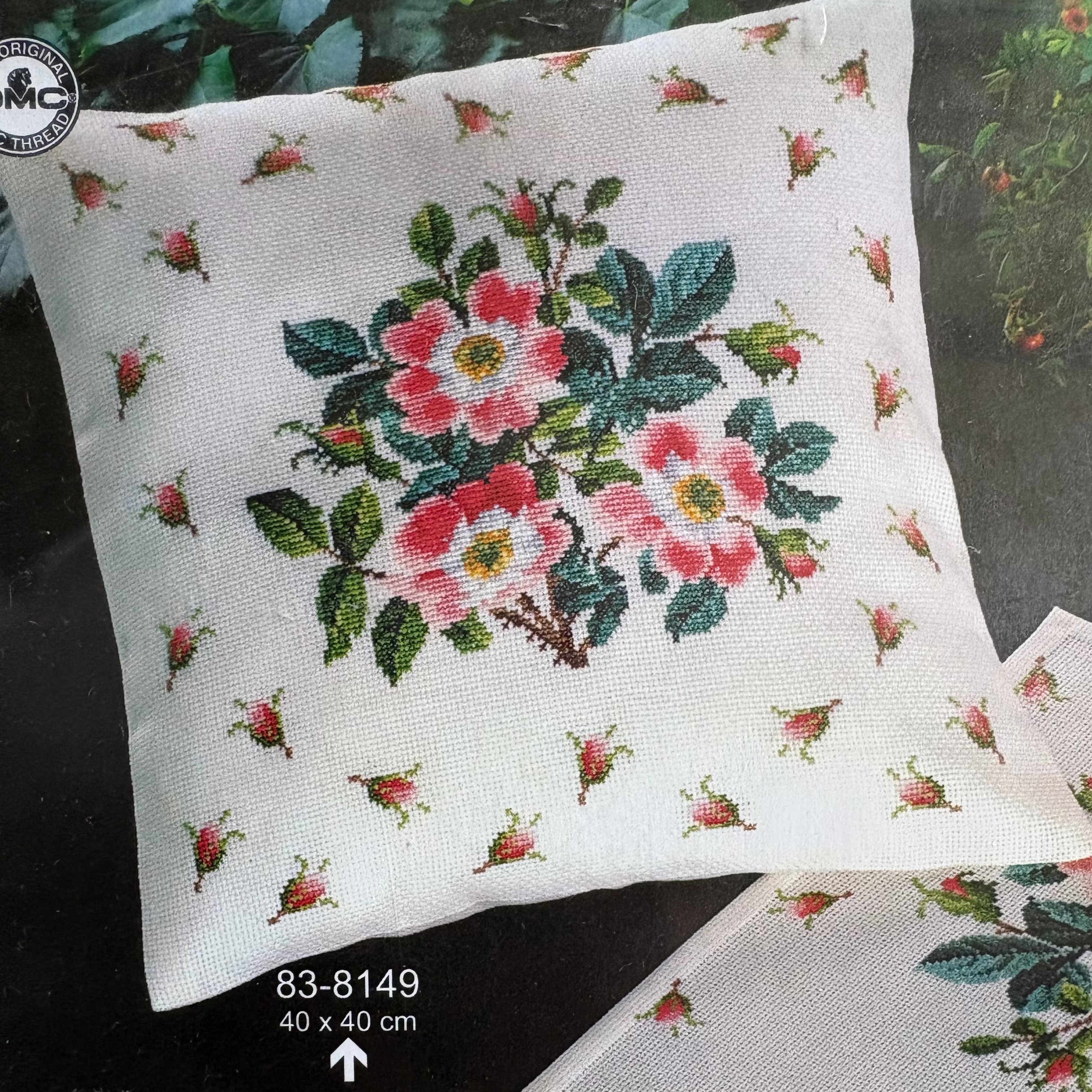 Cushion Cover - Roses by Permin of Copenhagen