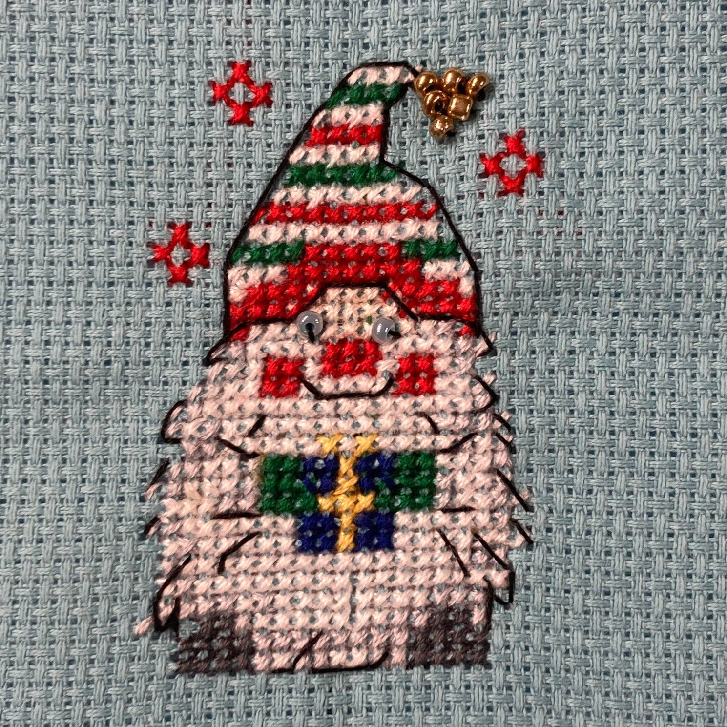 Spinning Jenny own design 'Grassington Gonks' Christmas Cards cross