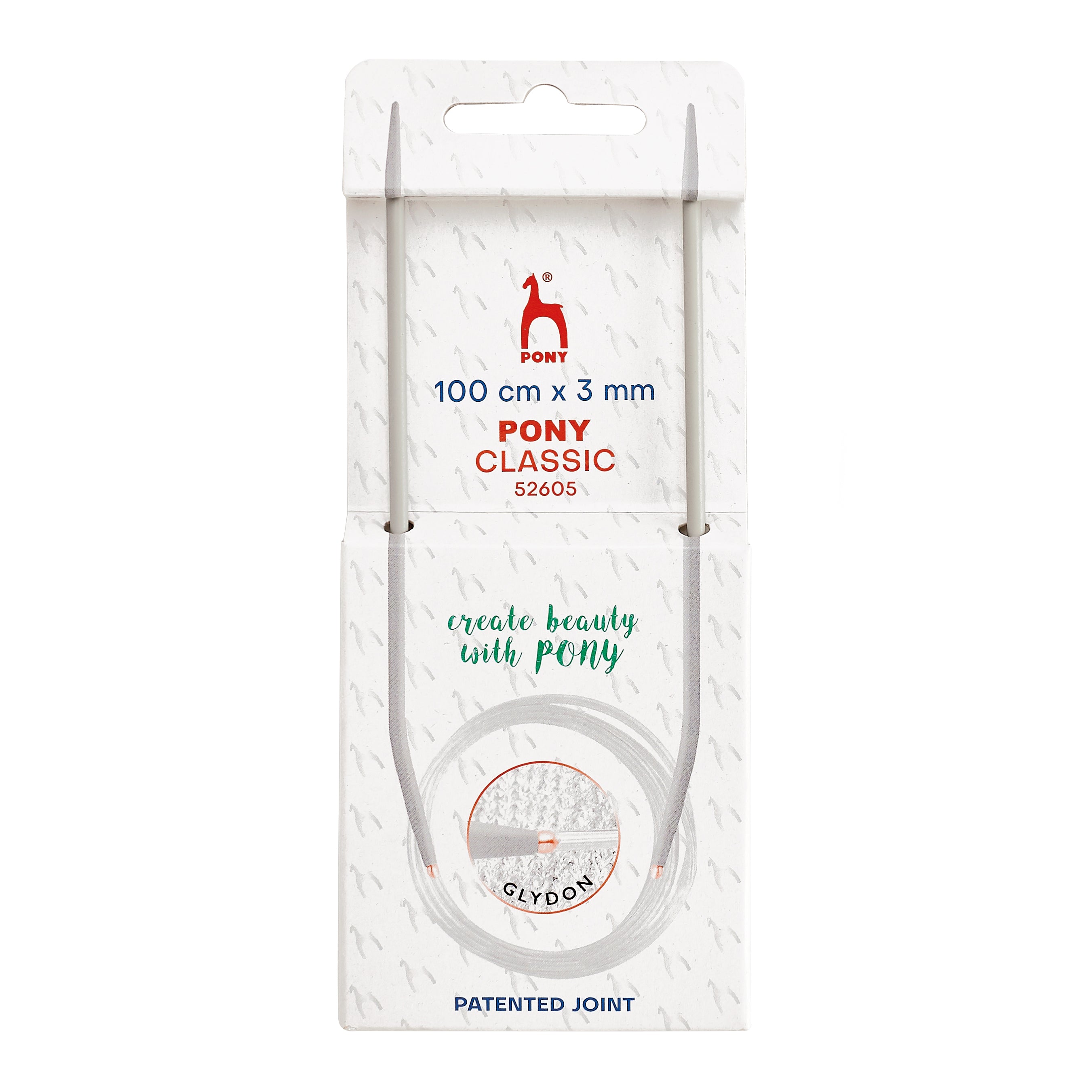 Knitting Pins: Circular: Fixed: Classic: 100cm x various sizes