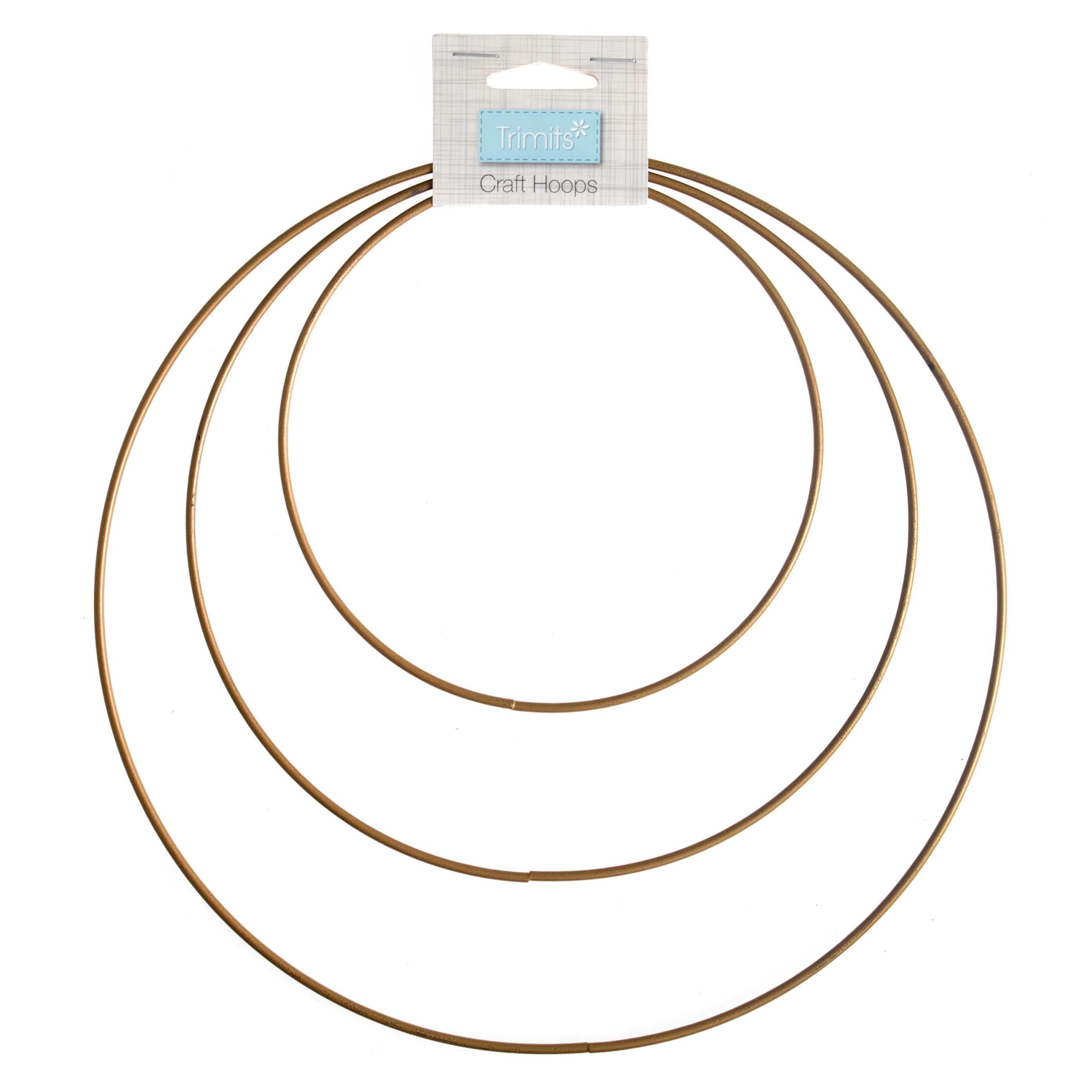 Craft Hoops: Wire: 15, 50 & 25cm: Gold - Trimits