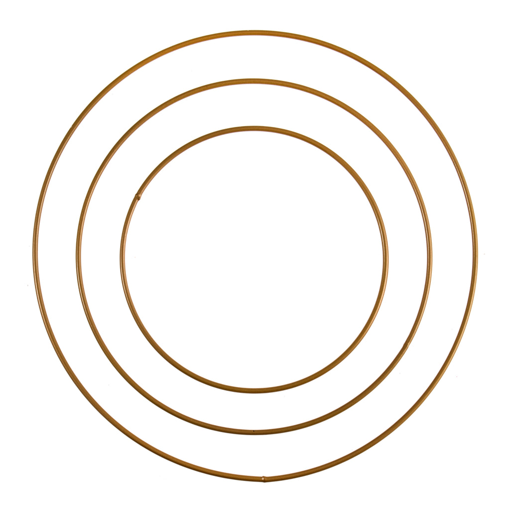 Craft Hoops: Wire: 15, 50 & 25cm: Gold - Trimits
