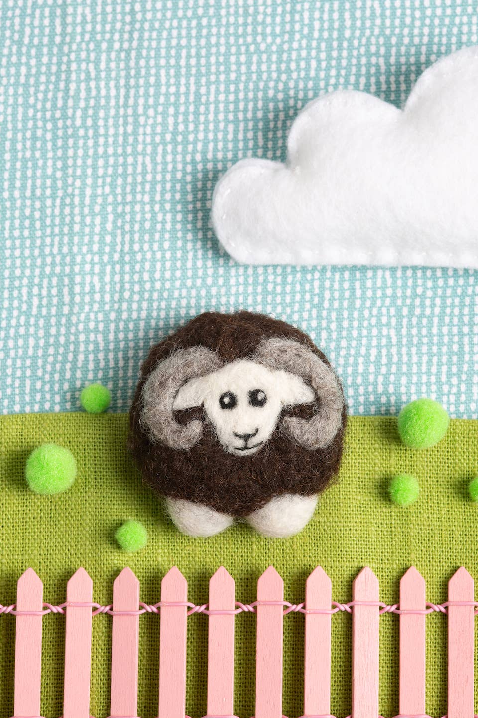 Black Sheep Brooch Felting Kit