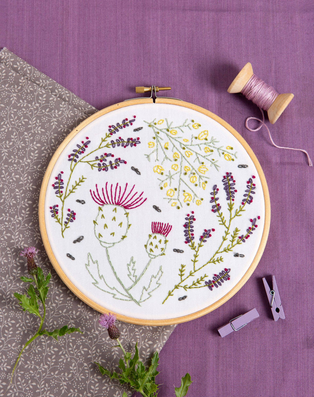 Highland Heathers Embroidery Kit
