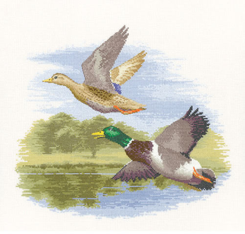 John Clayton's Flights of Fancy - Mallard Ducks in Flight (Discontinued - Last ones)