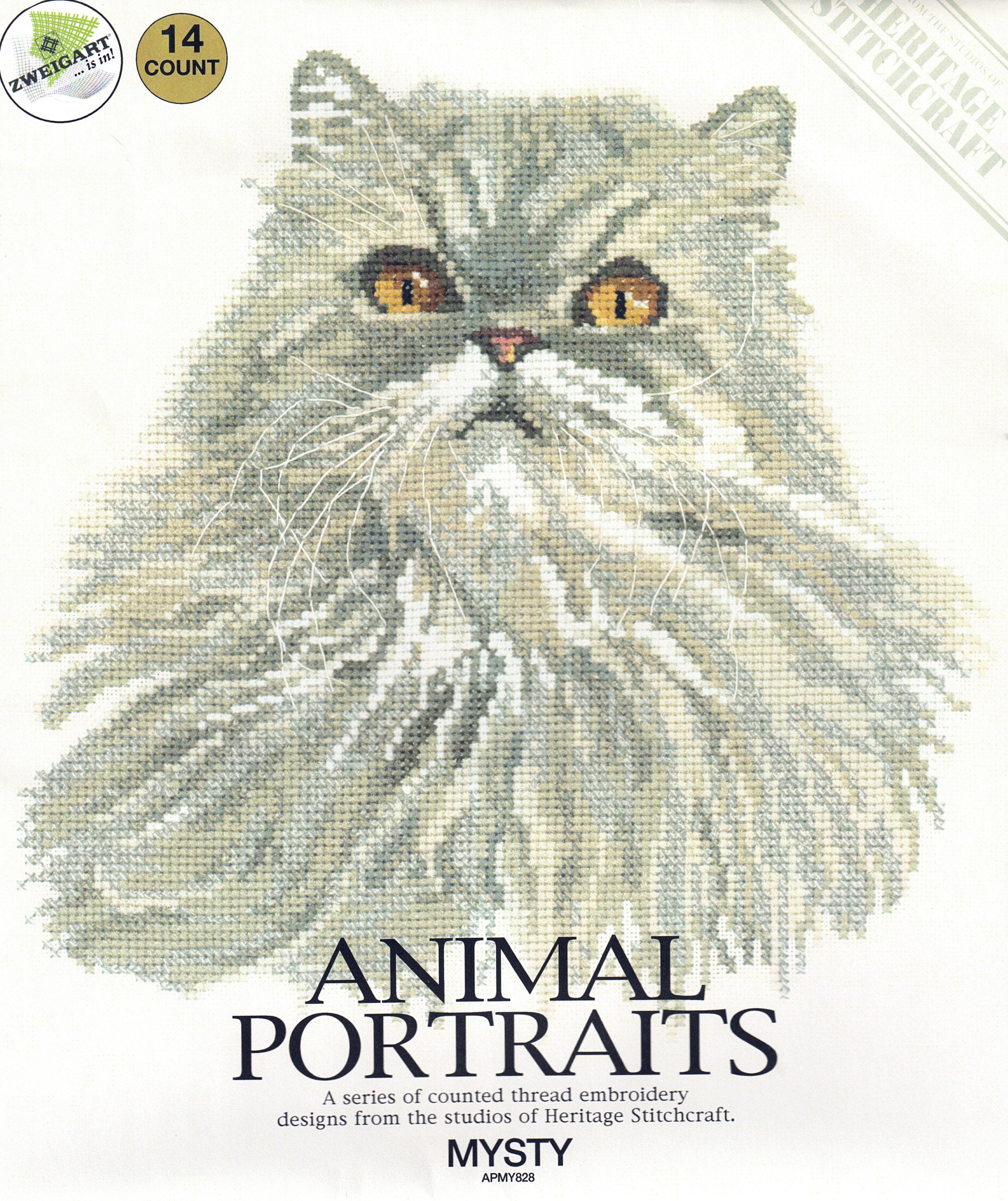 Heritage Stitchcraft Animal Portraits - Mysty