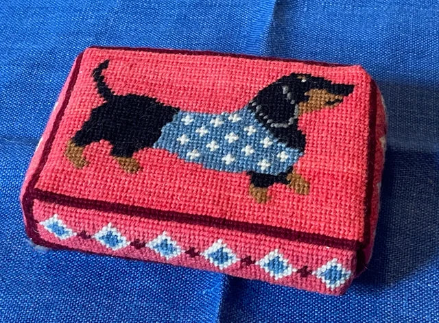 Sausage Dog Tapestry Pincushion Kit - Fox Tapestry Designs (Wales)