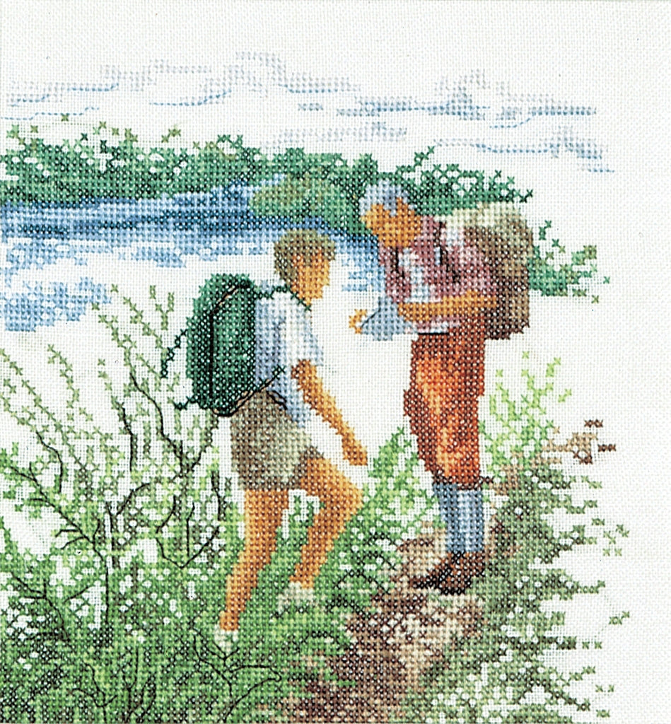 Thea Gouverneur Cross Stitch Kit - Wandelen / Walkers 3057. Counted cross stitch kit from the fabulous Thea Gouverneur in The Netherlands. This kit is available on either Aida or linen.