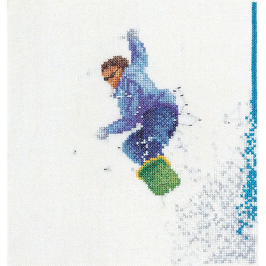 Thea Gouverneur Cross Stitch Kit - Snowboarden / Snowboarding 3055. Counted cross stitch kit from the fabulous Thea Gouverneur in The Netherlands. This kit is available on either Aida or linen.