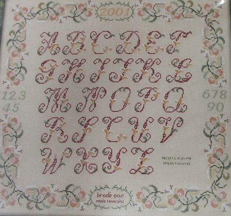 Cousines & Cie Alaphabet Sampler - Les Lys