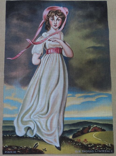 Canvas - Handpainted - 'Pinkie' by Sir Thomas Lawrence