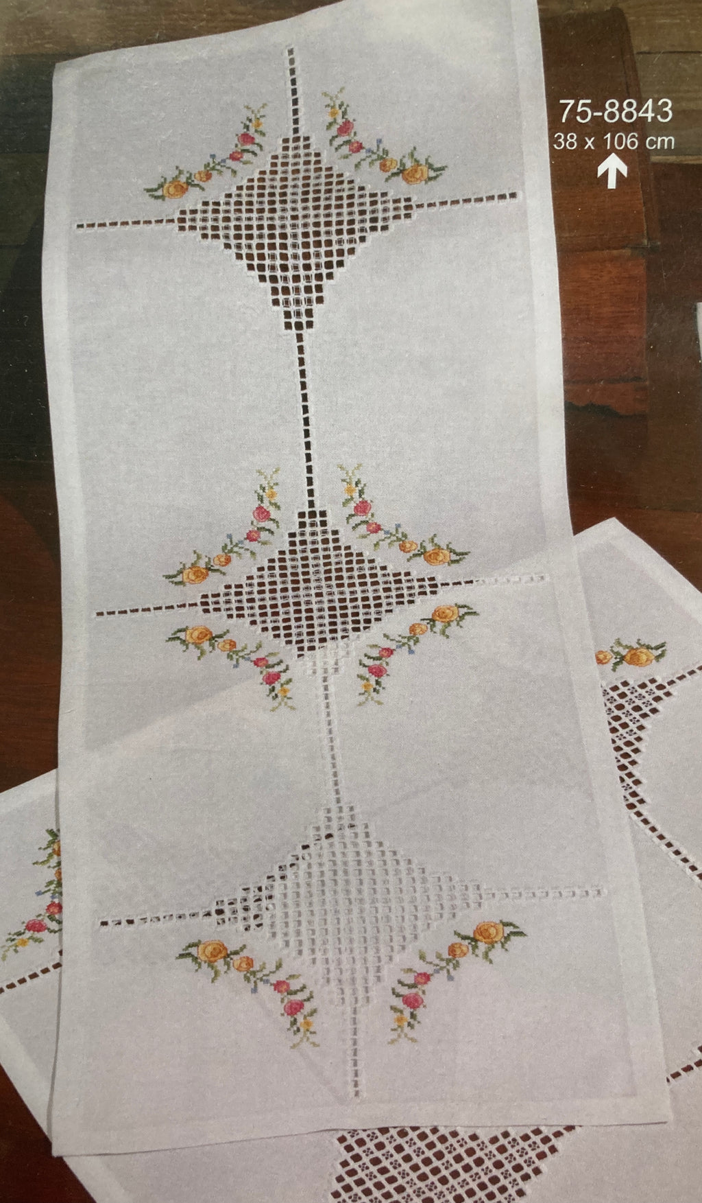 Hardanger with flowers - Scandinavian art needlework