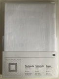 Tablecloth with Aida weave sections - large white dots pattern