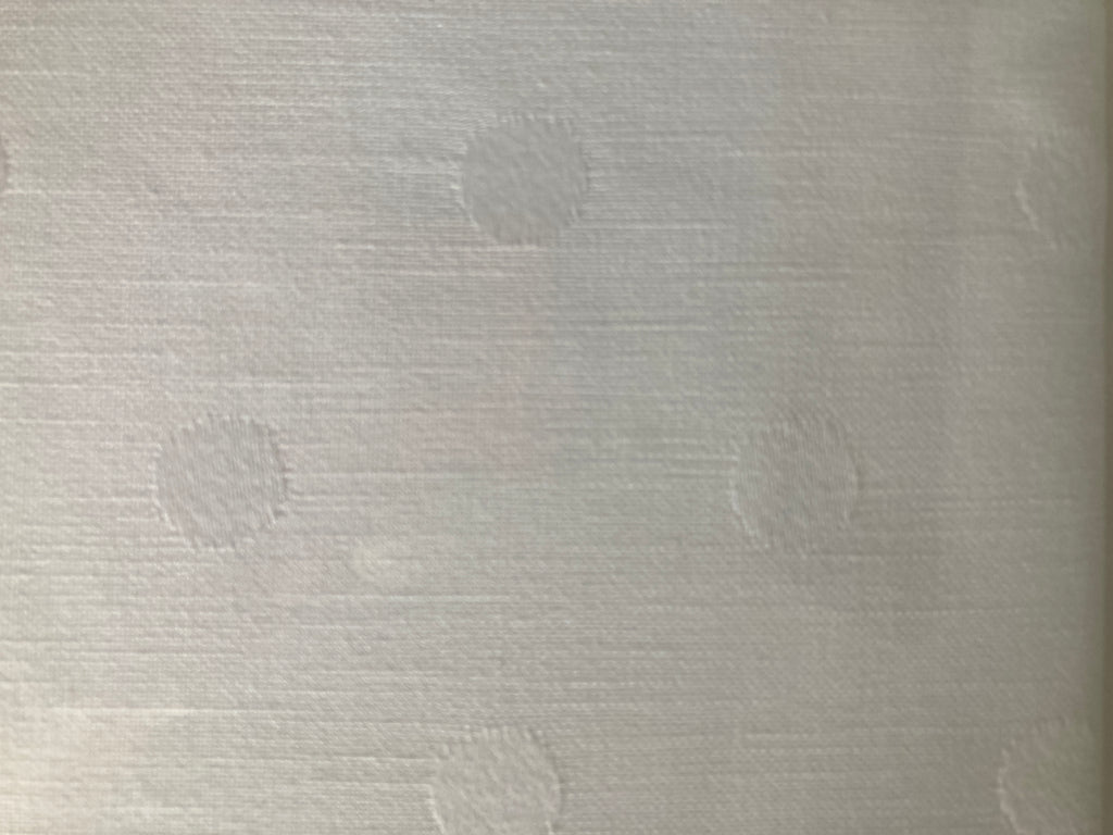 Tablecloth with Aida weave sections - large white dots pattern