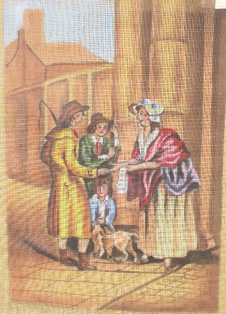 Canvas - Handpainted - 'London Cries -11" after Francis Wheatley by IVO