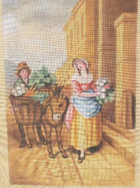 Canvas - Handpainted - 'London Cries -13" after Francis Wheatley (no pre-stitching) by IVO