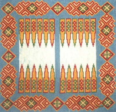 Backgammon Tapestry Cushion Kit - Fox Tapestry Designs (Wales)