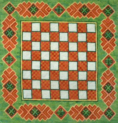 Chess Board Tapestry Cushion Kit - Fox Tapestry Designs (Wales)