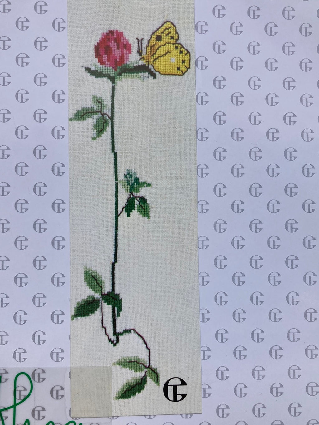 Thea Gouverneur Cross Stitch Kit (Linen) - Klaverbloem / Clover & Butterfly988