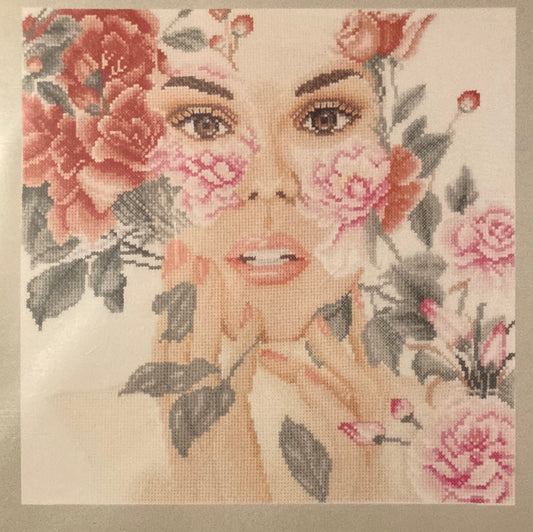 Lanarte Romance Cross Stitch Collection  - Flowers Face
