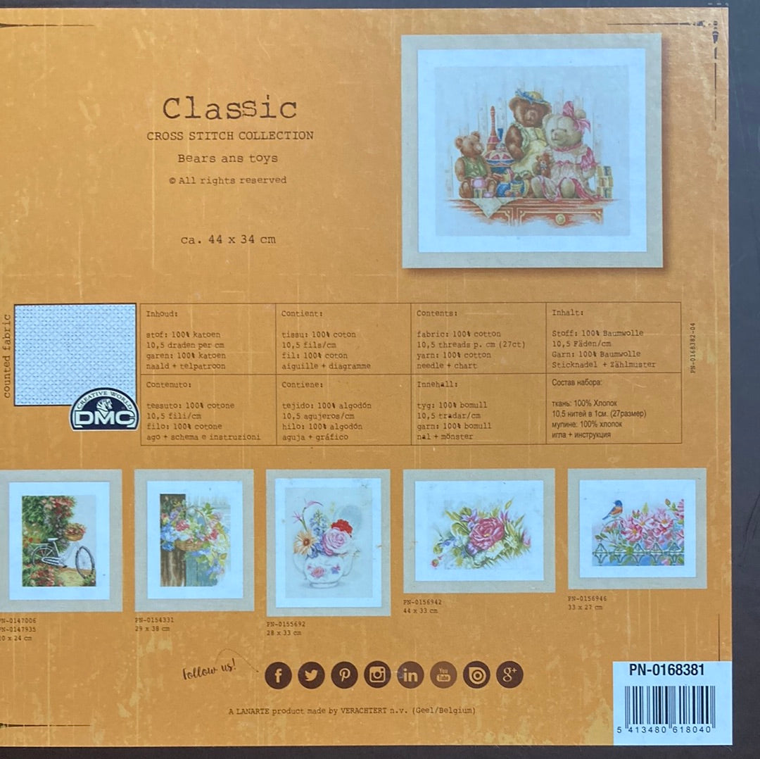 Lanarte Classic Cross Stitch Collection  - Bears and toys