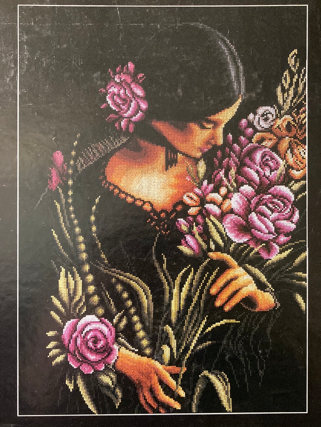 Lanarte Romance Cross Stitch Collection  - Woman and Flowers (The Rose Garden)