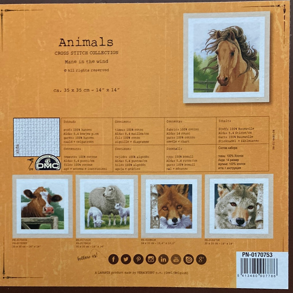 Lanarte Animals Cross Stitch Collection  - Mane in the Wind (Horse)