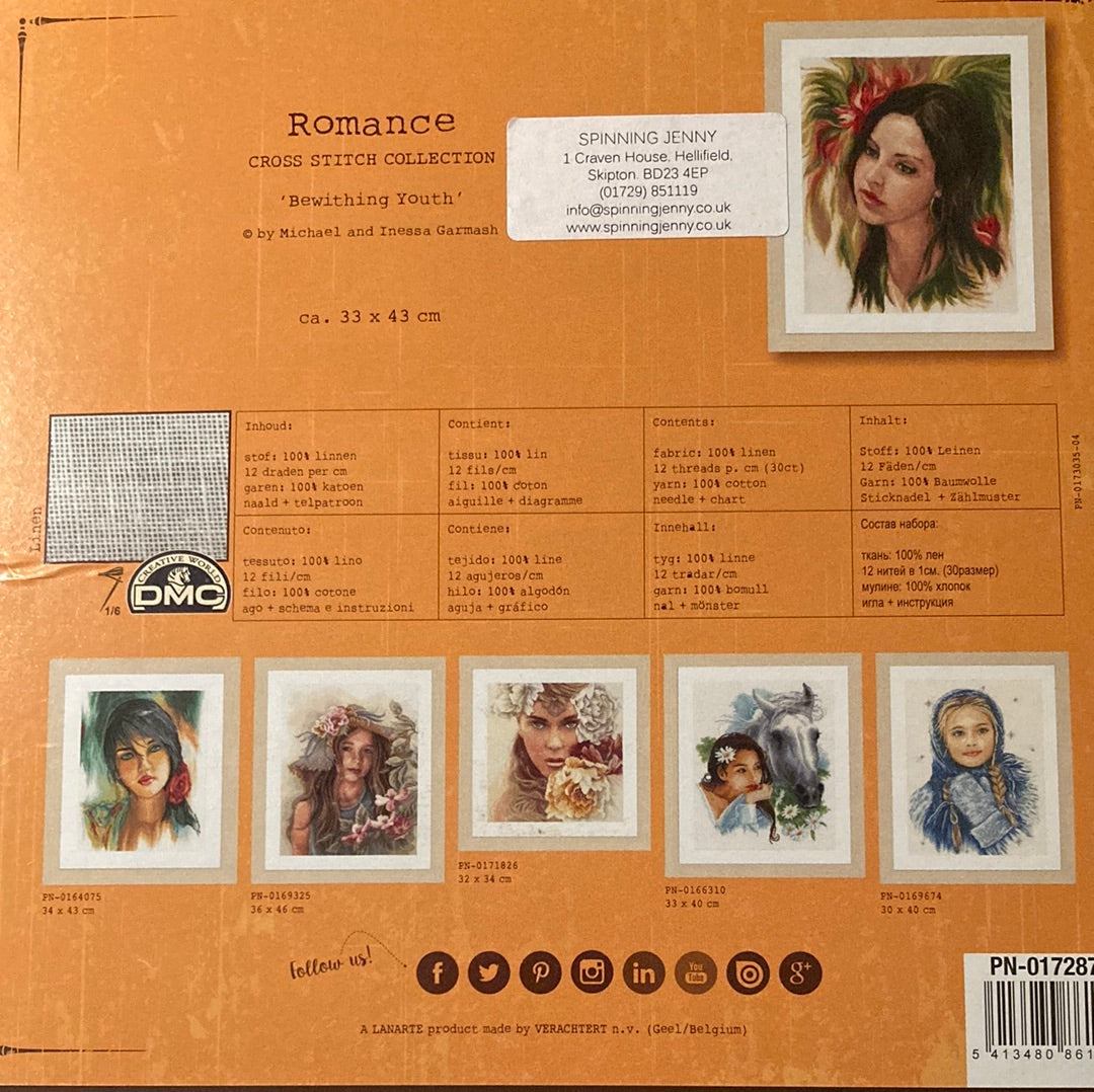Lanarte Romance Cross Stitch Collection  - Bewitching Youth