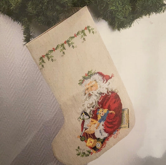 Sock with Santa Claus - Scandinavian art needlework